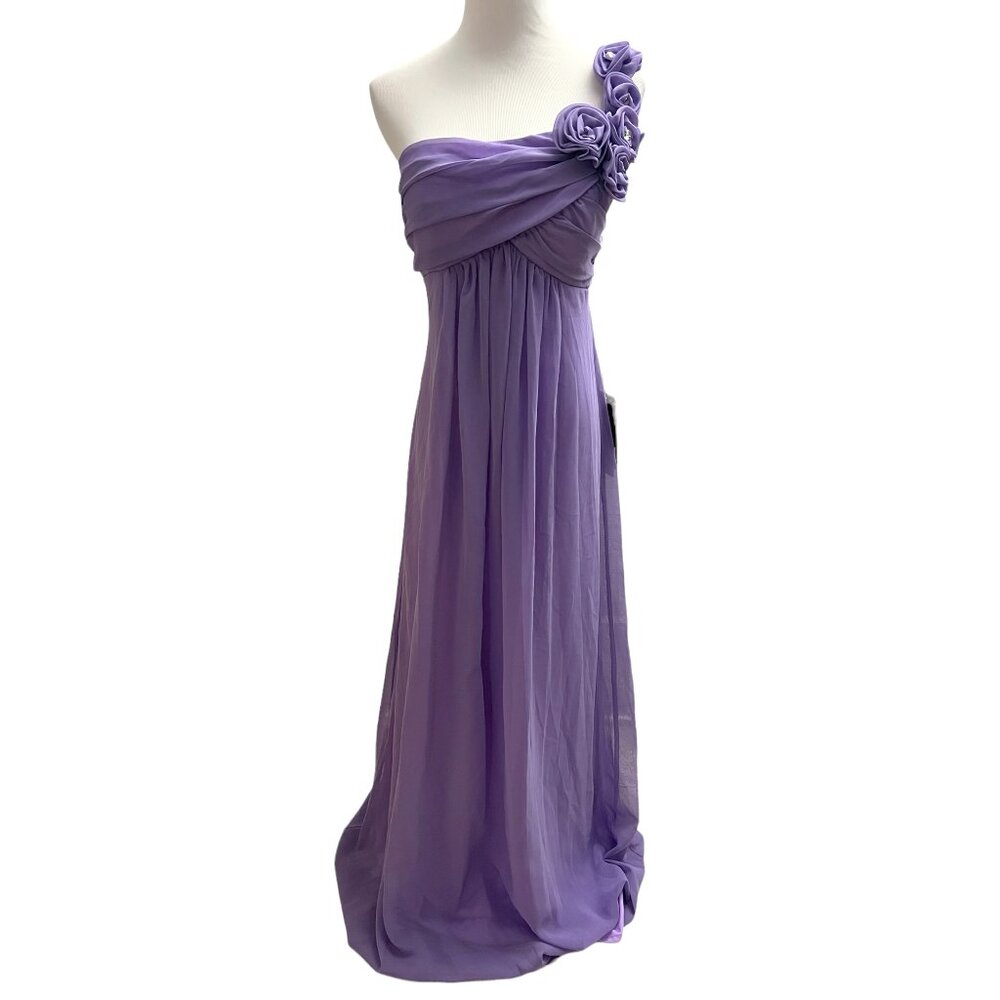 Juliet Size XL Lilac Color Special Occasion One Sholder Maxi Dress Gown NWT